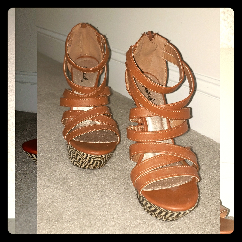 Qupid Nude Heel Sandal